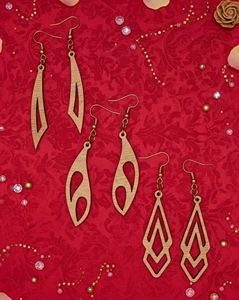 Pendientes Geométricos Colgantes para Mujer, de Resina Acrílica, Estilo Bohemia, Chapados en Oro, Joyería de Moda, Triángulo Verde, Negro, Amarillo, Rectángulo - Product Image 3