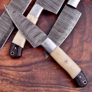 Multi Purpose <b>Kitchen</b> Chef <b>Knife</b> Set with <b>Sharp</b> Damascus Steel Blades Comfortable Non Slip Handles for Daily Use Chef <b>Knife</b> Set - Product Image 2