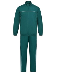 Best Selling Men’s <b>White</b> Velvet <b>Tracksuit</b> with Contrast Trim, Custom High Quality Polyester Sportswear Set - Product Image 6