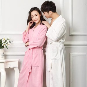 High Quality 100% <b>Waffle</b> Cotton Winter Summer Spring Bath Hotel Sleeping Gown Soft Breathable - Product Image 3