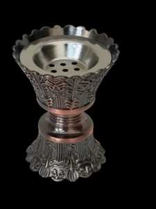 Vintage Antique Copper Metal <b>Bakhoor</b> Burner Embossed Floral Design Traditional Arabic <b>Oud</b> Incense Holder Handcrafted Mabkhara - Product Image 2