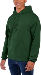 Sudadera con Capucha Verde para Hombre, Corte Regular, Color Sólido, Informal, con Bolsillos, Tejido de Algodón, para Otoño - Product Image 6