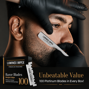 Navaja de Afeitar Recta Vintage Luminex Impex con Mango de Concha de Abulón y Acero al Carbono, Lista para Usar en Barberías y Salones - Product Image 5