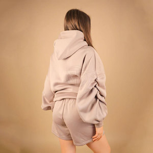 Conjunto de Sudadera con Capucha y Pantalones Cortos a la Moda, Traje de Algodón Personalizado para Hombre, Fabricación al por Mayor, OEM, ODM, Fábrica - Product Image 4