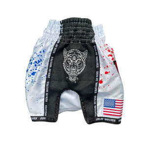 Nouveaux shorts de Muay Thai sur mesure, prix d'usine, fabricant professionnel, design unique, shorts de Muay Thai pour la boxe - Product Image 3