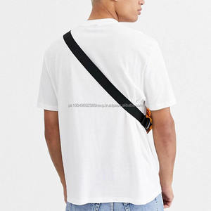 T-shirt homme de haute qualité Logo personnalisé Mode ample Streetwear Coton uni T-shirts surdimensionnés - Product Image 2