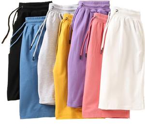 Pantalones Cortos Deportivos de Algodón 100% para Hombre, Lisos, de Alta Calidad, para Verano, con Logotipo Personalizado, de Felpa, Casuales - Product Image 5