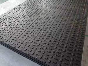 Havy Duty Flexible HDPE/UHMWPE滑り止めテクスチャ耐火防水構造一時的複合地マット草 - Product Image 3