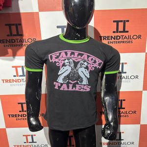 Camiseta Clásica Verde con Cuello Redondo y Estampado DTG, 100% Algodón, Manga Corta, Estilo Casual Urbano - Product Image 6