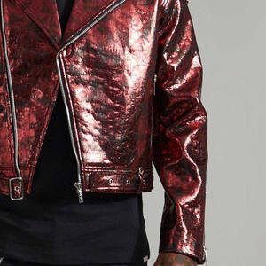 เสื้อเชิ้ตผู้ชายหนังแกะแท้ ระบายอากาศได้ดี ไซส์ใหญ่ ปกคอพับ โลโก้ด้านหน้า ซับในหนา สไตล์ไฮสตรีท - Product Image 2