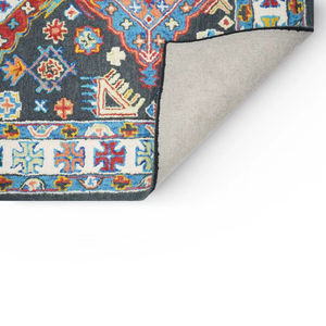 Tapis d'intérieur en laine tufté à la main, design abstrait, écologique, antidérapant, à poils moyens, multicolore, pour salon - Product Image 3