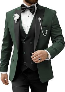 Costume de smoking en velours côtelé rouge pour homme avec revers noirs, gilet à simple boutonnage, nœud papillon, respirant, style britannique, tenue de cérémonie pour adultes - Product Image 5