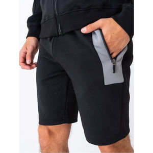 ชุดเซ็ตเสื้อฮู้ดดี้และกางเกงขาสั้นผ้าคอตตอนถักเนื้อหนา ระบายอากาศได้ดี ออกแบบโลโก้ได้ตามต้องการ สำหรับผู้ชาย สวมใส่สบายๆ ในฤดูร้อน - Product Image 6