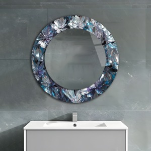 <b>Round</b> <b>Mirror</b> Wall Decor <b>for</b> <b>Bathroom</b> Glass Wall Decor <b>for</b> Entryway Living Room <b>Mirror</b> Decor From REHMAN CRAFT - Product Image 2
