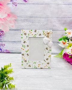 Cadre photo personnalisé en MDF léger et imperméable avec incrustation d'os faite à la main, décoration de table de salon, accessoires de cadeaux personnalisés - Product Image 5