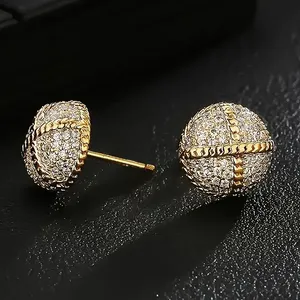 Boucles d'oreilles à clous en diamant cultivé en laboratoire pour femmes, argent 925, légères, rondes, perlées, diamant certifié, bijoux de luxe, cadeau - Product Image 3