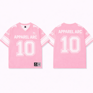 Maillot de sport surdimensionné en maille rose et blanc personnalisé par sublimation OEM, style streetwear, avec logo personnalisé, fabrication en usine - Product Image 2