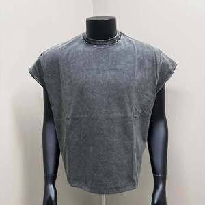 Top Quality Custom <b>Tshirts</b> for <b>Men</b> Casual Style Summer Soft <b>Sleeveless</b> <b>Men's</b> T Shirt Washed Active-wear Vests Oversized T-shirt - Product Image 5
