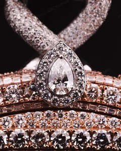 Iced Out <b>Hourglass</b> Round Pendant Moissanite Custom Large Hip Hop Statement Jewellery for Men - Product Image 2