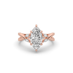 แหวนเพชรทรงมาร์คีส์ 2.10 กะรัต เพาะเลี้ยงในห้องปฏิบัติการ ทองคำแท้ 14K แหวนหมั้นสุดหรูสำหรับผู้หญิง - ของขวัญ - Product Image 6