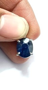 Pendentif délicat en saphir bleu taille ovale, en argent sterling 925, fait main, pierre de naissance de septembre, cadeau pour tous - Product Image 5