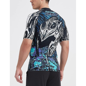 High Quality Half Sleeve Rash Guard Breathable Sports <b>Compression</b> <b>Shirt</b> Professional Supplier - Product Image 3