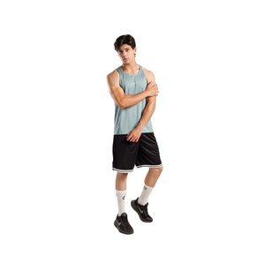 Débardeur Sportif Respirant 100% Coton pour Homme, Col Rond, Logo Avant, Tissu Tricoté Extensible, Design Personnalisé, Service OEM, Été - Product Image 4