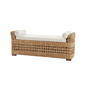 Farmhouse Seagrass Bench Patio for Living Room Modern Bohemian Entryway Bench Chair Home Furniture Made in Vietnam - Product Image 1