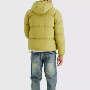 Custom Made Long <b>Winter</b> Men's Hooded Quilted <b>Jacket</b> 100% Polyester <b>Waterproof</b> Windproof Thick Puffer Coat - Product Image 2