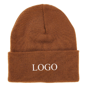 Custom Logo Cuffed Knit Beanie Premium Soft 100% Polyester Unisex Babies <b>Winter</b> <b>Cap</b> OEM ODM Private Label Headwear Manufacturer - Product Image 1