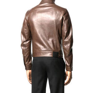 แจ็คเก็ตหนังผู้ชายคุณภาพดีที่สุด สีสวยทันสมัย คอตั้ง ดีไซน์หรูหรา รุ่นใหม่ล่าสุด ลดราคา - Product Image 2