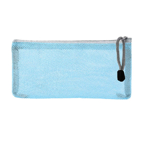 Lot de 8 trousses de toilette colorées en nylon avec fermeture éclair et languettes de traction pour le rangement en voyage – Designs personnalisables - Product Image 2