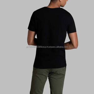 T-shirt Homme Noir en Coton Respirant Grande Taille – Qualité Supérieure, Style Urbain, Coupe Slim, Personnalisable OEM 2026 - Product Image 5