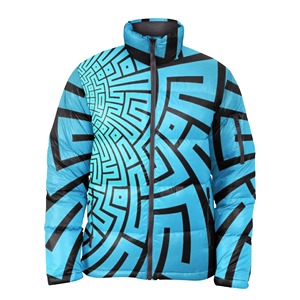 Chaqueta de Invierno Acolchada Impermeable con Cremallera y Estampado por Sublimación Transpirable de Punto Personalizada al por Mayor para Hombre Tallas Grandes - Product Image 4