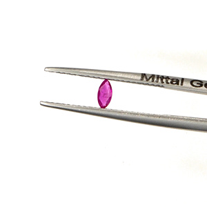 Rubíes de Birmania naturales sin tratar, calibrados en forma de marquesa de 2x4 mm, piedras preciosas de rubí facetadas naturales sueltas para la fabricación de joyas, listas para usar. - Product Image 2