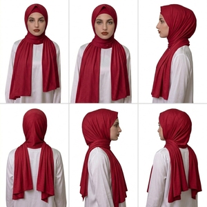 Women's Plain Muslim Hijab Soft Stretch Breathable Quick-Dry Lightweight Long Head Wrap Private Label Manufacturer - Product Image 3