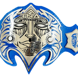 Ceinture de championnat de lutte TNA, design tribal personnalisable, qualité supérieure, ceinture bleue pour les fans et les collectionneurs - Product Image 2