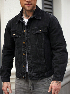 High Demanded Denim <b>Jackets</b> Durable Standard <b>Thickness</b> Polyester Men's <b>Jackets</b> With Full Custom Designs High - Product Image 6