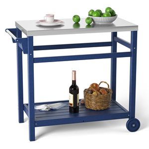 Carrello da Esterno per Tavolo da Pranzo, Forno Pizza e Barbecue - Ideale per Grigliate e BBQ in Giardino - Product Image 2
