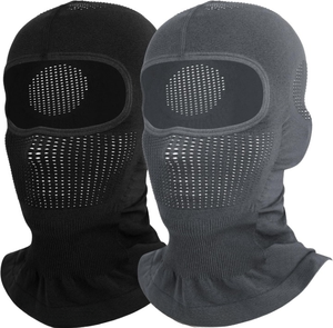 Pasamontañas Negro Unisex Premium, Cubre Rostro Completo, Transpirable, Impermeable, para Esquí al Aire Libre, Talla Adulto 56-58CM - Product Image 2