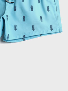 Short décontracté pour homme, imprimé ananas par sublimation, respirant, en maille, taille mi-haute, avec cordon de serrage et poches, personnalisable, idéal pour l'été et la plage - Product Image 6