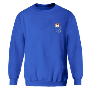 Sweat-shirts à col rond en coton ODM, vierges et unis, en matériaux originaux, pour hommes, avec broderie, style pull à col rond - Product Image 1