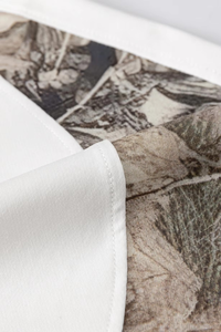 T-shirt Homme Oversize à Panneaux, Coton Lourd 240 GSM, Coupe Classique, Streetwear, Col Rond, Tissu Dobby, Décontracté, OEM - Product Image 4