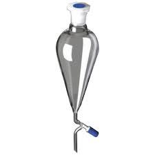 Squibb รูปแยกช่องทางอุปกรณ์เครื่องแก้วที่กำหนดเองทรงกลม/ลูกแพร์แยกช่องทางที่มีจุกพลาสติกและแก้ว - Product Image 5