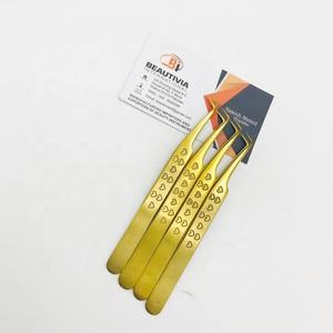 แหนบปลายแหลมทำจากสเตนเลสทนทานปรับแต่งได้90องศาสำหรับต่อขนตาแบบมืออาชีพปรับแต่งโลโก้ได้ตามต้องการ - Product Image 4