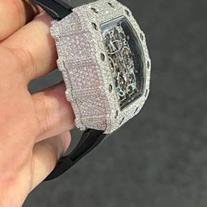 Reloj de Lujo Personalizado con Diamantes Cultivados en Laboratorio, de Acero Inoxidable, de Alta Calidad, para Hombre - Product Image 1