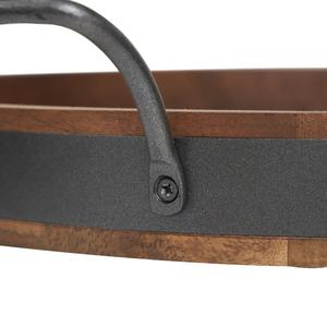 Ensemble de plateaux ronds de rangement et de service avec poignées de transport faciles, design emboîtable, idéal pour la décoration de table et l'affichage organisé - Product Image 4