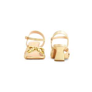 Sandale à talon formelle dorée FR5394 - Product Image 2