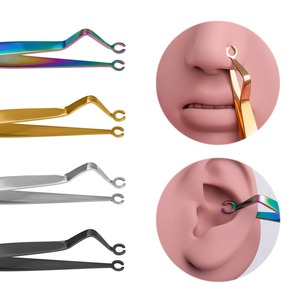 Pince à cérumen manuelle en acier inoxydable certifiée ISO13485, coupe-poils de nez, pince à épiler, instrument médical chirurgical, arc-en-ciel - Product Image 5