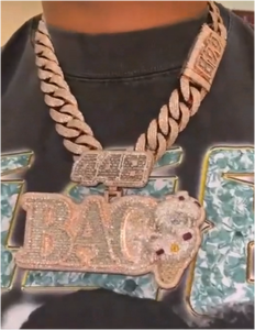 Colgante de Letra Personalizado con Moissanita y Diamantes, Estilo Hip Hop, Plata de Ley 925 - Product Image 5